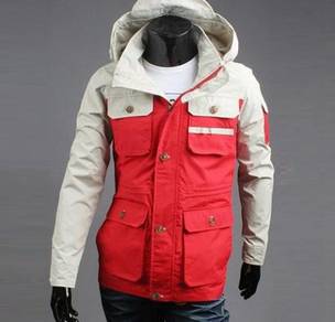 HOODIE RED MULTI-POCKET HiKING JACKET FREE POSTAGE