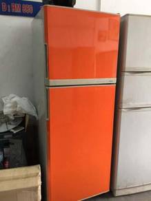 Orange Refrigerator Fridge Peti Ais Sejuk National