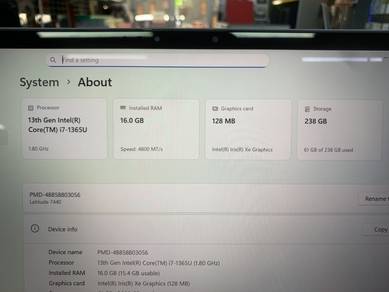 Dell Latitude 7440 under warranty ori