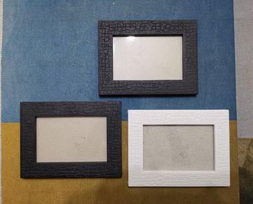 Plastic Glass Table Photo Frame Bingkai Gambar