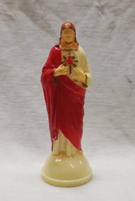 Vintage Heart of Jesus Statue: Mid Century Religio