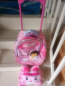 pink.back pack. pillow 