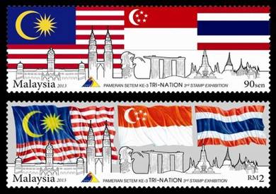 Mint Stamp TriNation Malaysia Sing Thailand 2013
