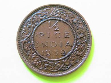 1/2 Pice India 1939