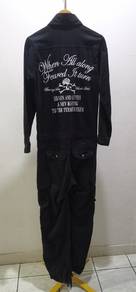 Japanese Brand Skull Logo Overall Jumpsuit Seditio