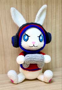 Handmade Amigurumi / Crochet Gamer Bunny