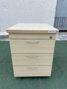 YC71C Laci Mobil 3 Drawers Mobile Pedestal Oak