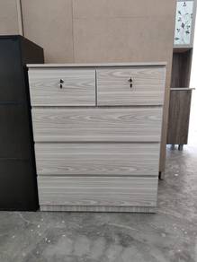 4 Layers Chest Of Drawer (5 Drawers) With 2 Key Lo