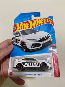 Hotwheels Honda Civic Type R 2018 Police White