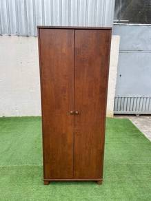 YE51C Almari Baju Kayu Padu Solid Wood Wardrobe