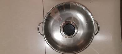 STAINLESS STEEL pot for cooking (with glass lid)