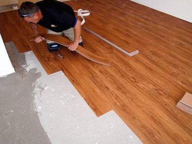 PASANG LANTAI VINYL 3mm l tebal corak kayuan anda