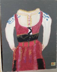 Malacca Portueguese Costume Painting 