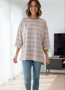 H&M Striped Oversized T-shirt