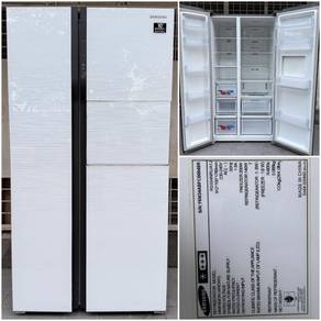 Samsung side by side glass doors refrigerator