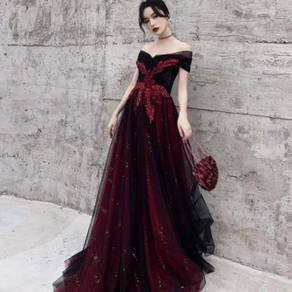 Red glitter prom wedding bridal dress gown RBP1508