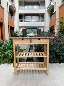 Ikea FORHOJA solid BIRCH Kitchen Trolley/Table Ver