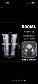 Plastic cup with dome cover