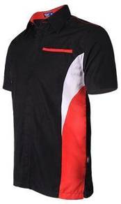 Baju Korporat Kemeja F1 Enzo Code FP03 Black/ Red