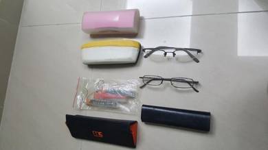 Power glass spectacles frame bingkai Kaca mata