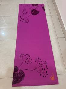 Purple Yoga Mat with Floral Design
