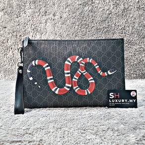 Gucci GG Supreme King Snake Clutch