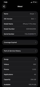 IPHONE 11promax 256GB