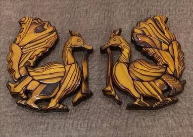 Wooden swan wall decor 2