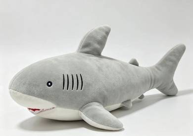 Shark Plush Toy Soft Stuffed Animal (Grey)