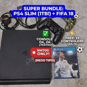 PS4 Slim Set + FIFA 18 (Free 2x Controllers Camo &