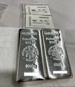 1 Kilo 999.0 Silver Bars Heraeus (Germany)