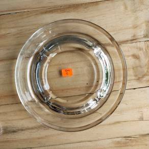 Clear Glass Ashtray Asbak Kaca Jernih Minimalist