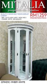 Quality Half Moon Shape Glass Display Cabinet 