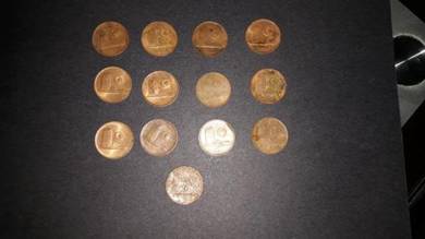 Rm1 Cent Coin Parliament Combo - 13