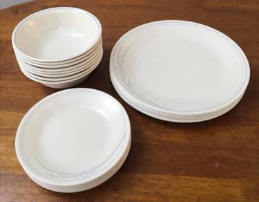 Pinggan mangkuk vintage corelle plate bowl set