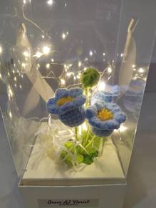 crochet flower with LED lights