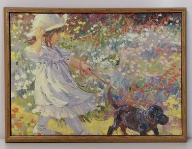  Child with Dog Lithograph Print