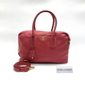 Preloved Prada Red Leather Tote