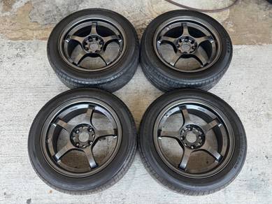 Rim second 15 gramlight 57C siap tayar myvi jazz