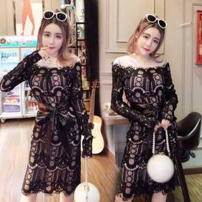 Black long sleeve prom dinner bridesmaid dress RBP