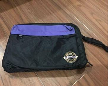 (NEW) Foldable Backpack (Black/Purple)
