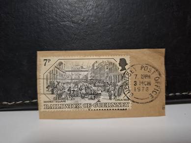 1978 Guernsey Stamp Market Place 1838