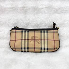 Authentic Burberry Beige Checkered Anabel Wristlet