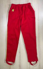 Asics Recorder Vintage Youth Red Track Pants #DL