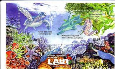 Miniature Sheet Underwater Life Malaysia 2012