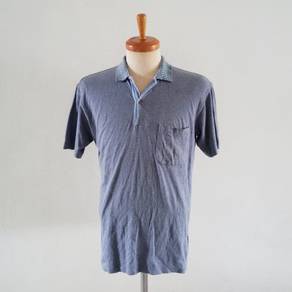 Dunhill Motif Collar Blue Polo T-shirt