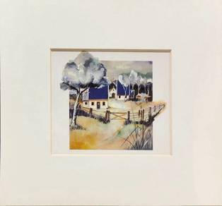 Countryside Seaside Village II Framed Print📢