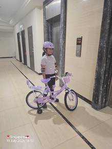 18 inches purple bike for kids