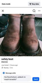 kasut safety boot saiz 10uk