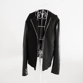 Zara Leather Sleeves Black Jacket